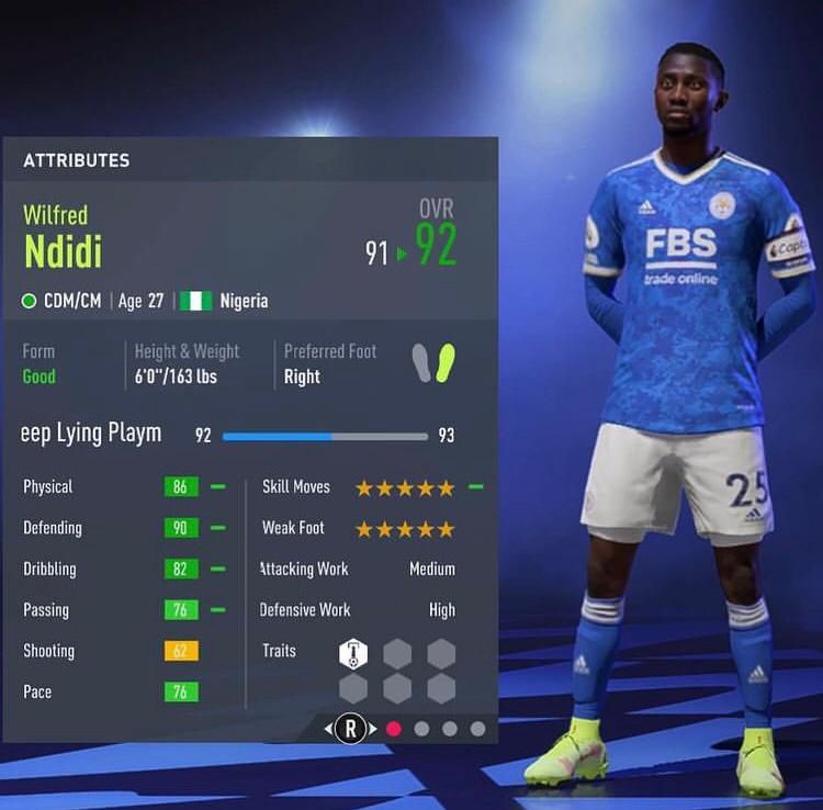 Wilfred Ndidi FIFA 22 Career Mode 2024