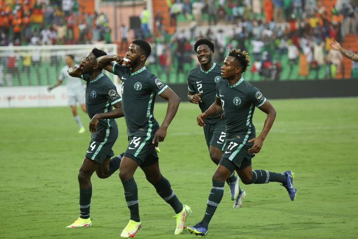 Kelechi Iheanacho celebrates his winner against Egypt at the Africa Cup of Nations (IMAGO / Shengolpixs)