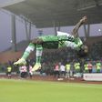 Moses Simon celebrates after scoring Nigeria's third goal