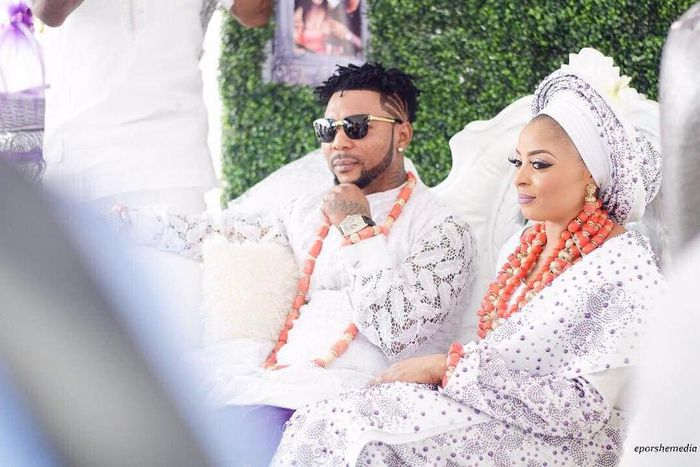 Singer, Oritsefemi and wife, Nabila Fash.