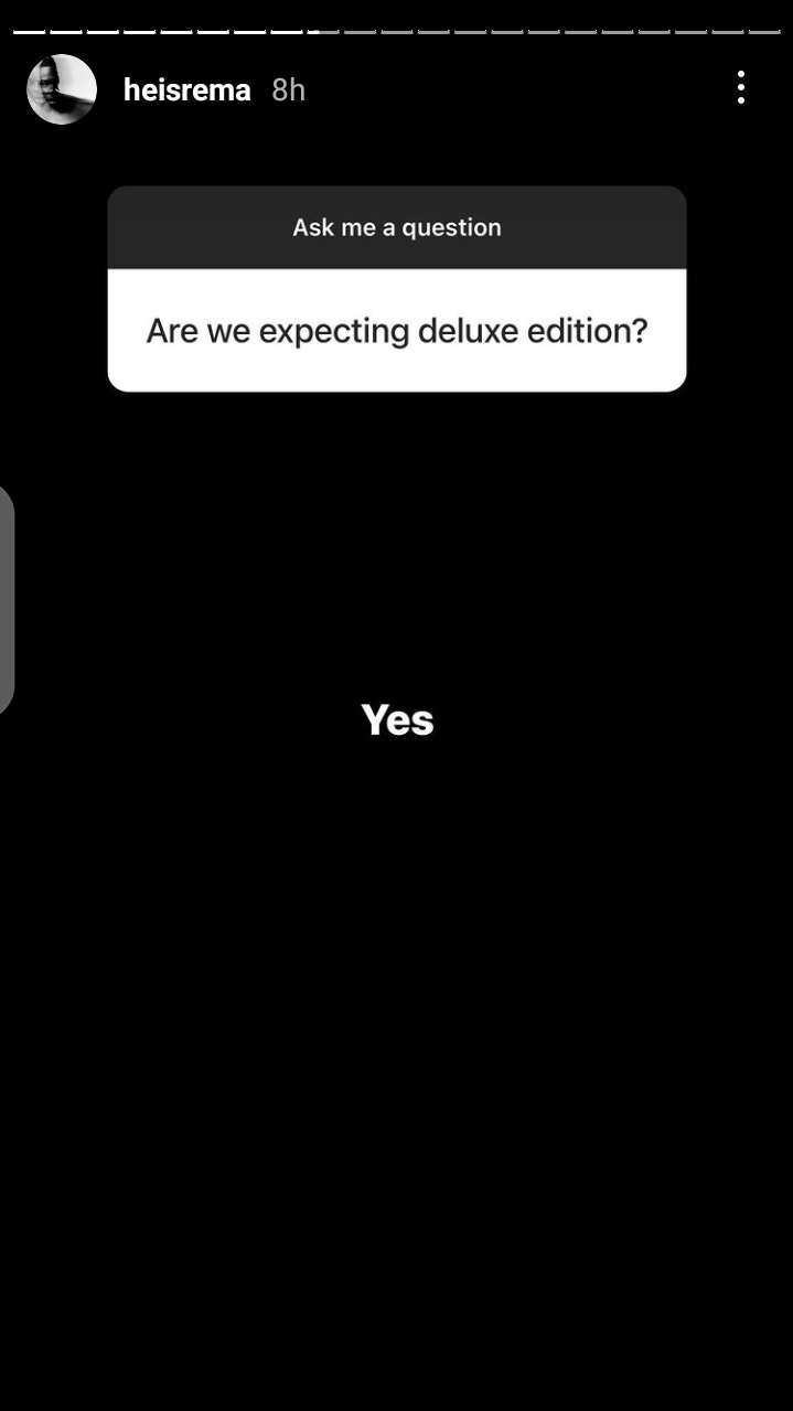 Rema confirms 'Rave and Roses' deluxe is on the way