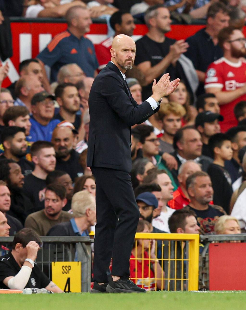 Manchester United manager Erik ten Hag during Manchester United v Arsenal Premier League match at Old Trafford on September 4, 2022