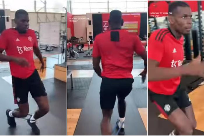 Paul Pogba shows off moves recovering from Calf Injury