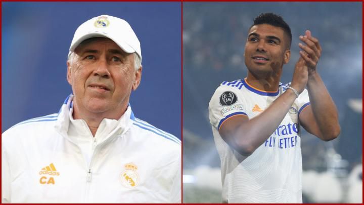 Carlo Ancelotti and Casemiro.