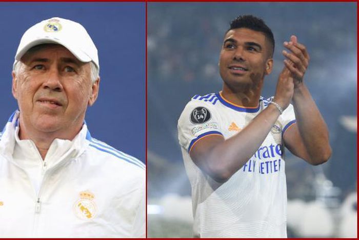 Carlo Ancelotti and Casemiro.