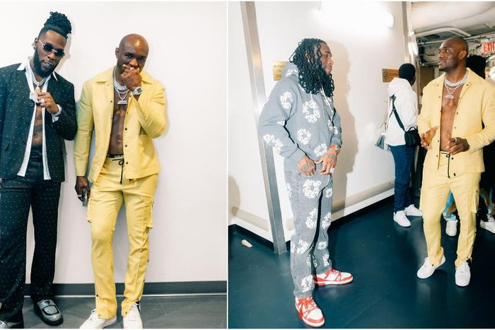 Burna Boy and Kamaru Usman teamed up at One Night in Space concert