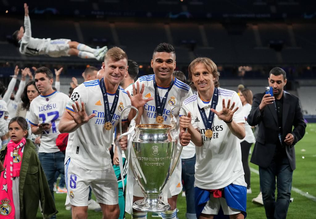 Casemiro Luka Modric and Toni Kroos led Real Madrid to a 14th UEFA Champions League trophy