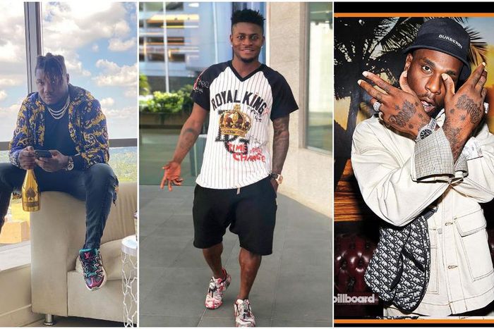 Rapper CDQ, ex-international Obafemi Martins and Burna Boy [Instagram/CDQ] [Instagram/ObaGoal] [Instagram/BurnaBoyGram]