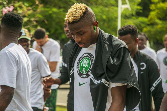 The Super Eagles had a stroll before the game against Ghana
