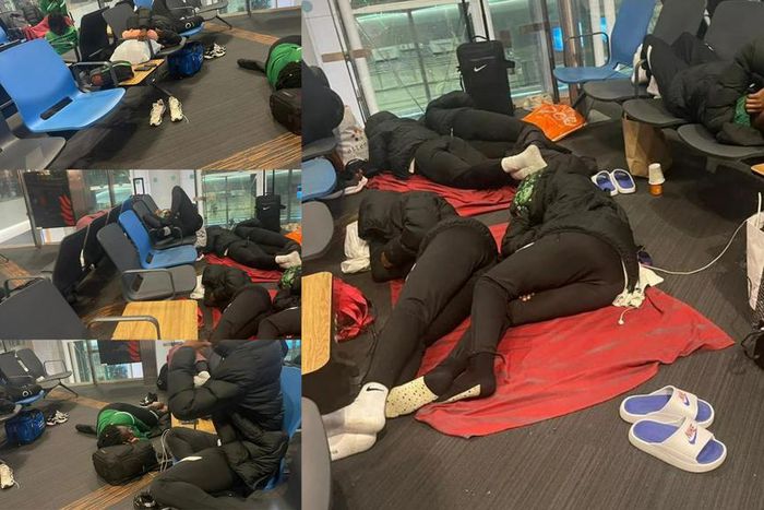 Falconets sleep on Turkey airport floor on return to Nigeria [Colin Udoh]