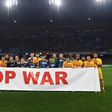 Barcelona and Napoli players came together before kick-off