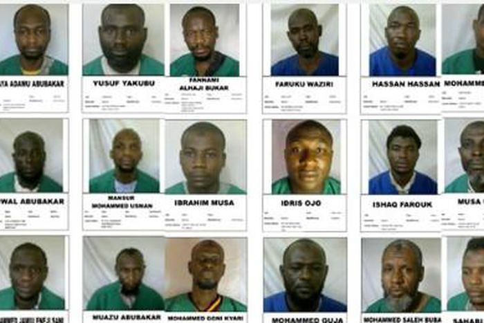 Faces of Boko Haram inmates that escaped from Kuje Prison  (Channels TV)