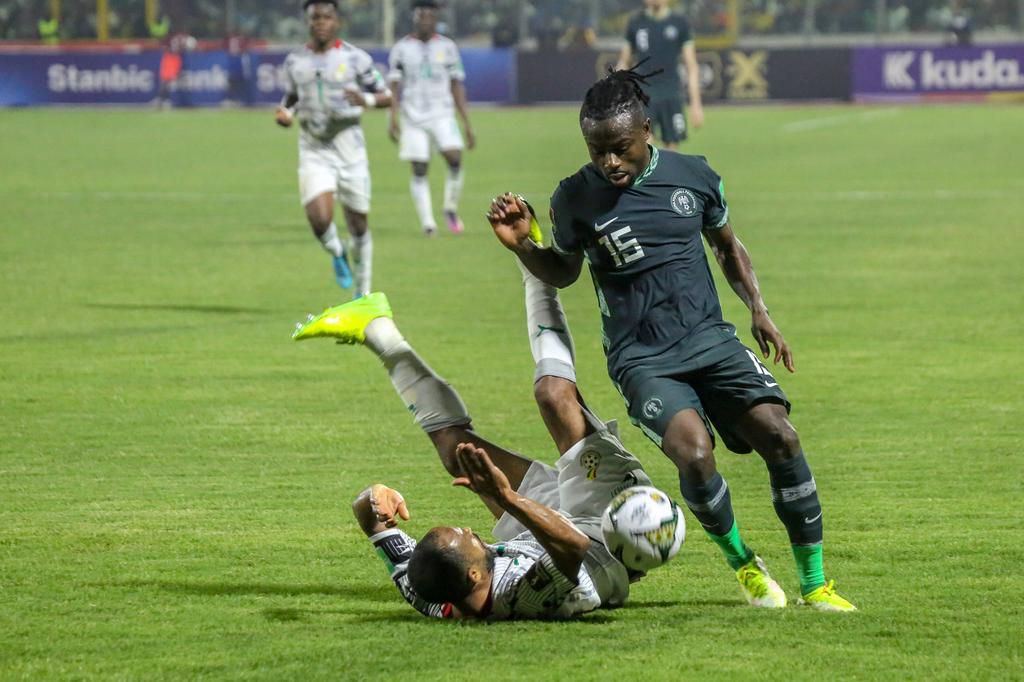 Moses Simon failed to impress for the Super Eagles in Kumasi