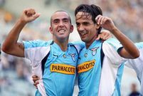Paolo Di Canio (L) and Simone Inzaghi's (R) relationship at Lazio started off on the wrong foot