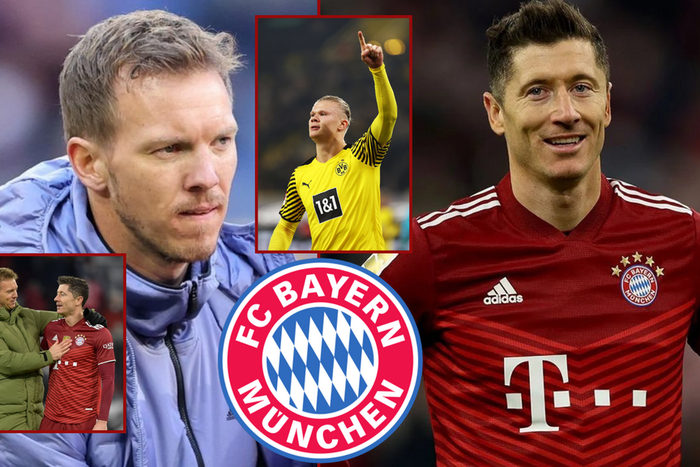 Bayern coach Julian Nagelsmann compares Robert Lewandowski to Borussia Dortmund star striker Erling Haaland