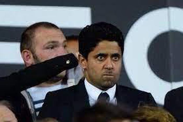 Nasser Al-Khelaifi visibly fuming in anger during the game against Real Madrid