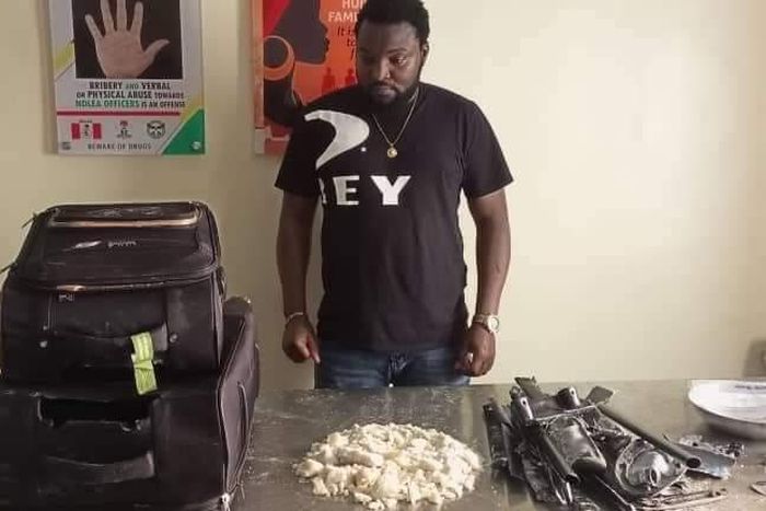 Okafor Emmanuel arrested with cocaine at Lagos airport