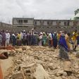 One of the landlords, Alhaji Adebisi Akande and sympathizers who came to commiserate with him over the demolition of his property. (Pulse)