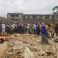One of the landlords, Alhaji Adebisi Akande and sympathizers who came to commiserate with him over the demolition of his property. (Pulse)