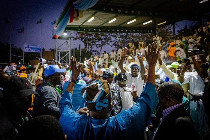 Asiwaju Bola Tinubu at the APC Convention ground