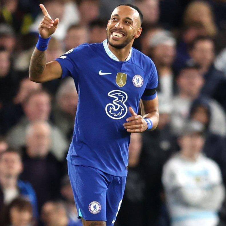 Aubameyang scored his first Champions League for Chelsea against his former club on Wednesday night