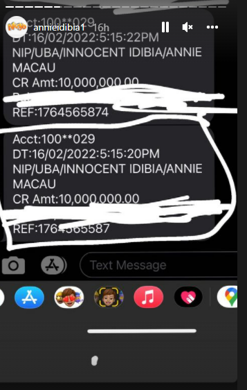 Annie Idibia celebrates hubby after receiving N50M Valentine's day gift