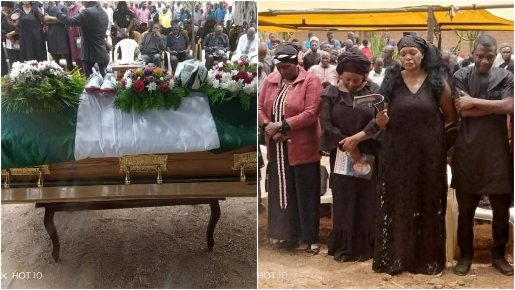 Tears flow as Ex-Super Eagles midfielder Justice Christopher is buried in Jos