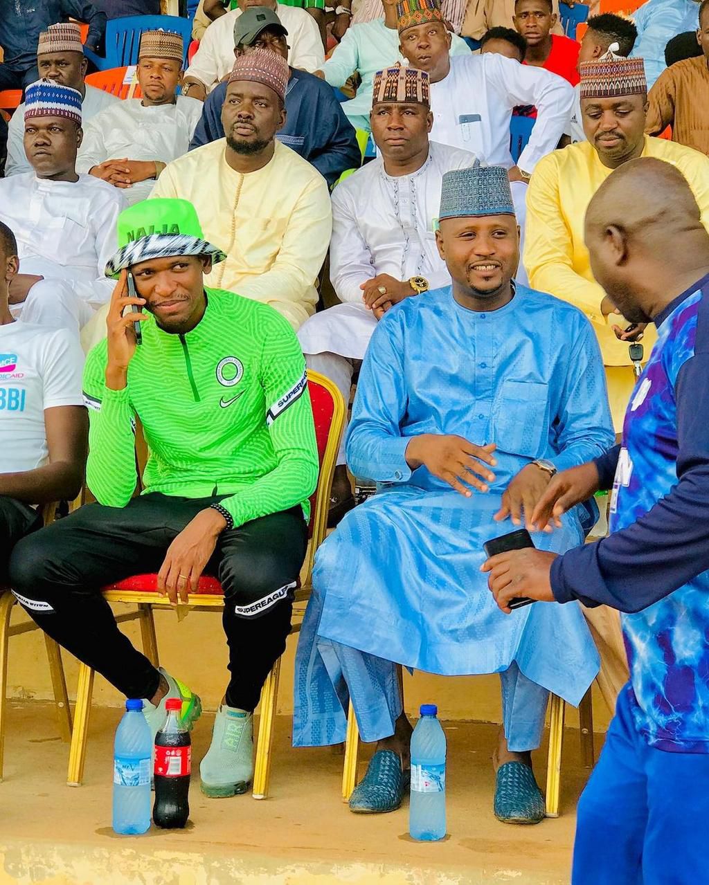 Shehu Abdullahi shows off style with wife, appreciates Kebbi State Governor [Photos]