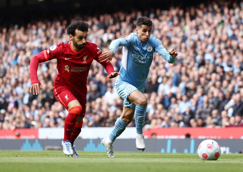 Joao Cancelo had an impressive game against Mohamed Salah as Manchester City played a 2-2 draw with Liverpool