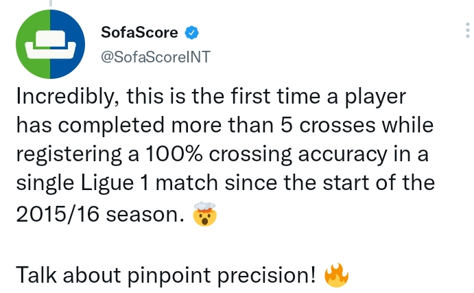 Interesting record for Moses Simon.