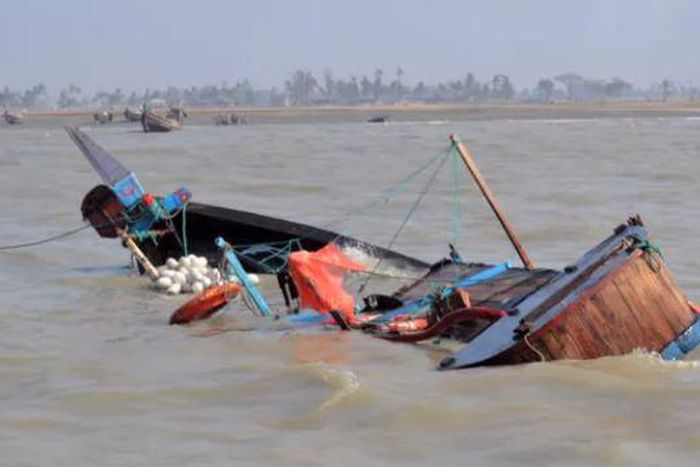 A file image of a capsized boat