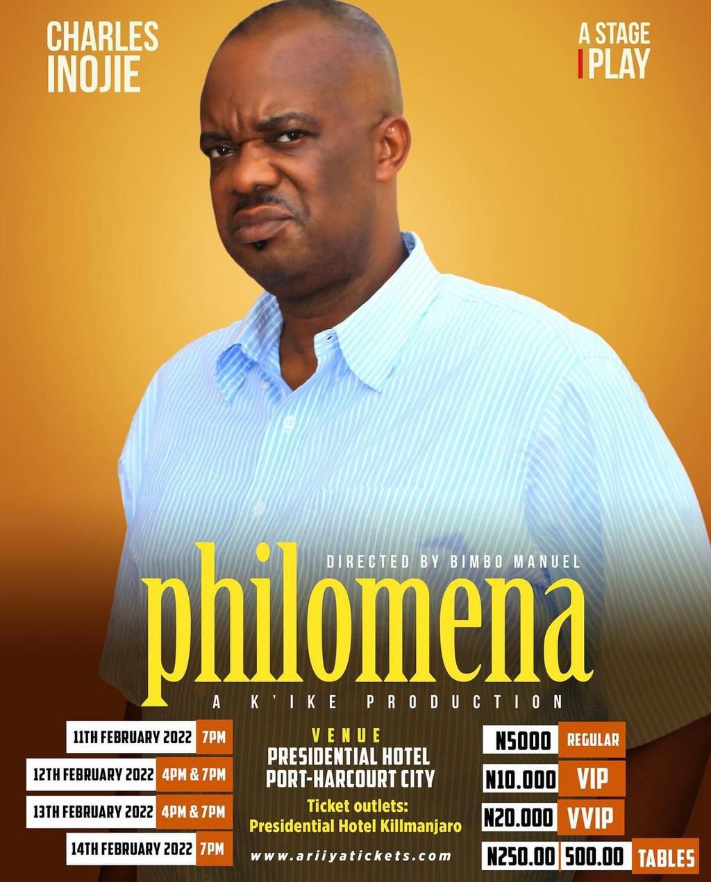 Nollywood heavyweights Monalisa Chinda, Charles Inojie, Francis Duru, Ejike Asiegbu others star in stage play: ‘Philomena' by Bimbo Manuel live In Port Harcourt