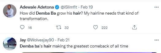 Reactions to Demba Ba's new hair growth