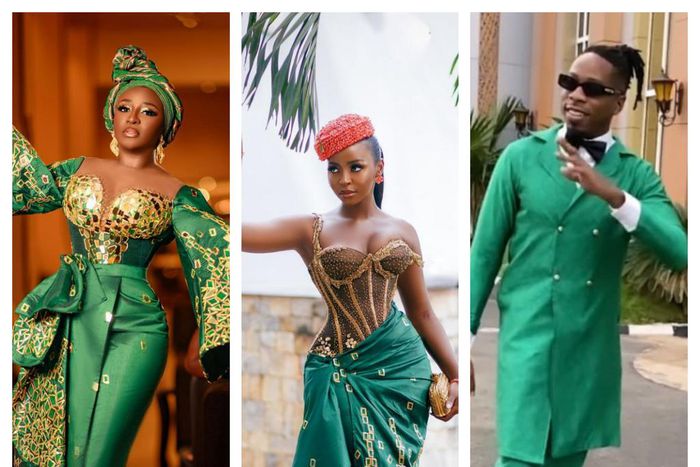 Ini Edo, Tubo and Ike were wedding guests [Instagram]