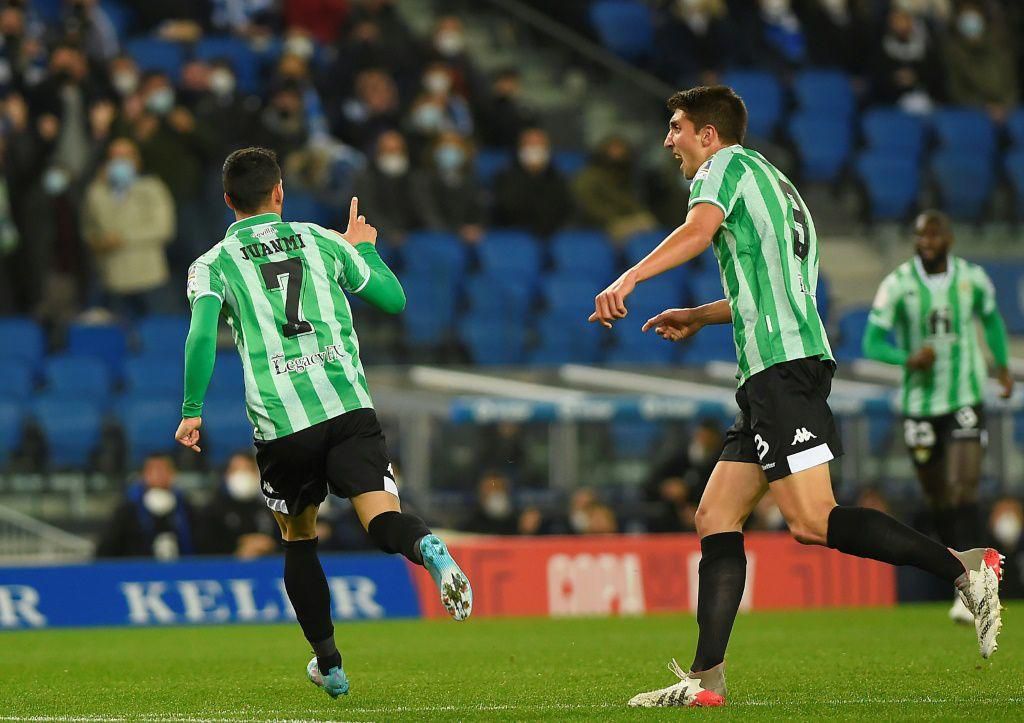Juanmi (left) scored twice as Real Betis thrashed Real Sociedad in the Copa del Rey on Thursday.