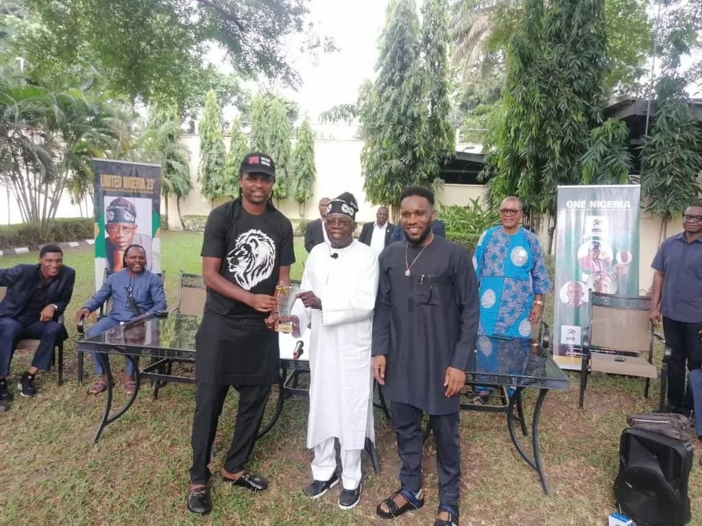 Super Eagles players celebrate Tinubu on 70th birthday