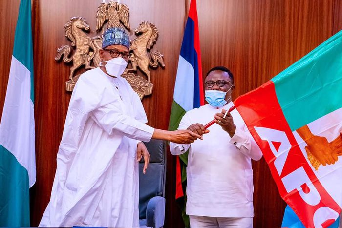 President Muhammadu Buhari with Cross River State governor, Ben Ayade [Presidency]