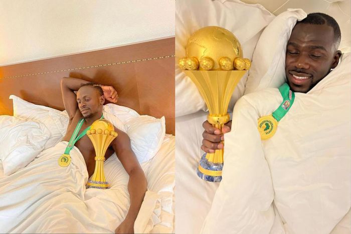 Photos: Mane and Koulibaly go to bed with AFCON trophy