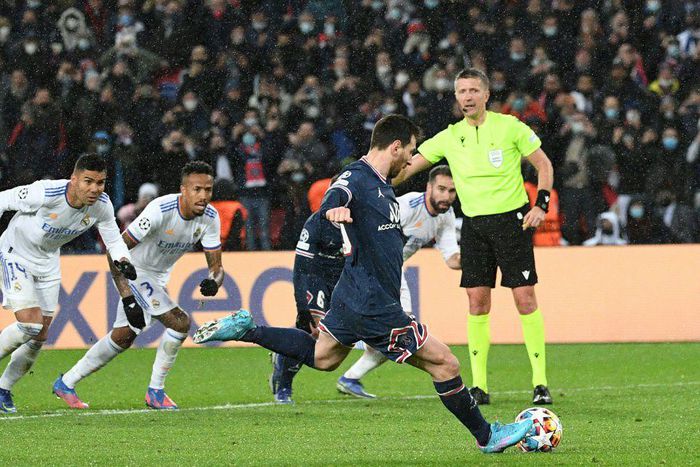 Lionel Messi's second-half penalty was saved by Real Madrid goalkeeper Thibaut Courtois