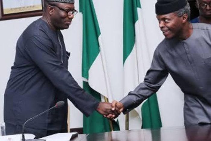 Governor Kayode Fayemi of Ekiti State and Vice President, Yemi Osinbajo. (EKSG)