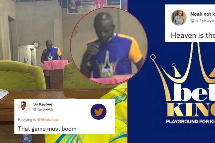 Social media reactions after a pastor was spotted wearing a BetKing shirt in church