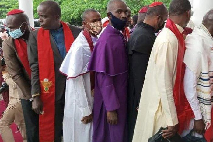 Some of the clerics who attended Kashim Shettima's unveiling in Abuja on Wednesday, July 20, 2022.