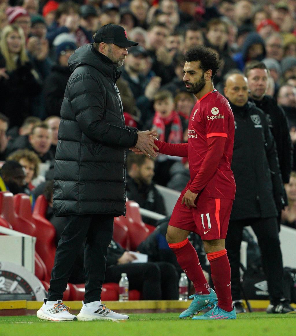 Jurgen Klopp and Mohamed Salah