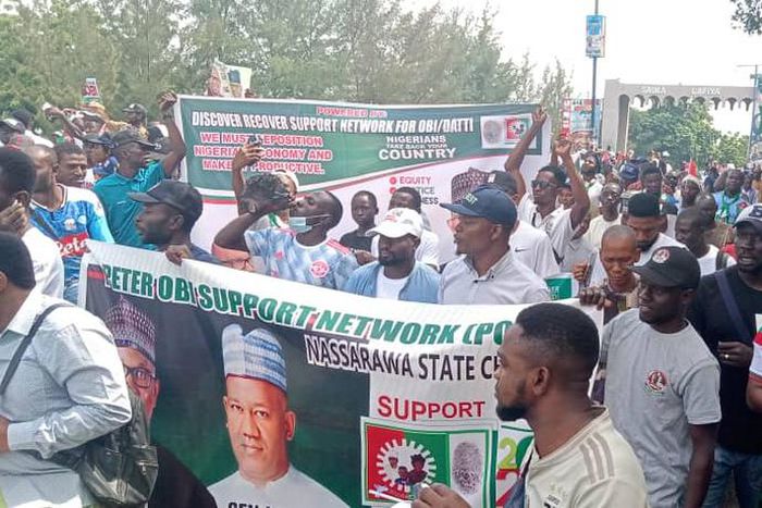 56 support groups hold 1-million-man match for Obi in Nasarawa.