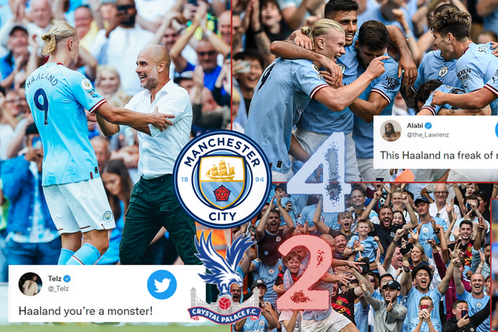 Social media reactions to Manchester City's 4-2 win over Crystal Palace