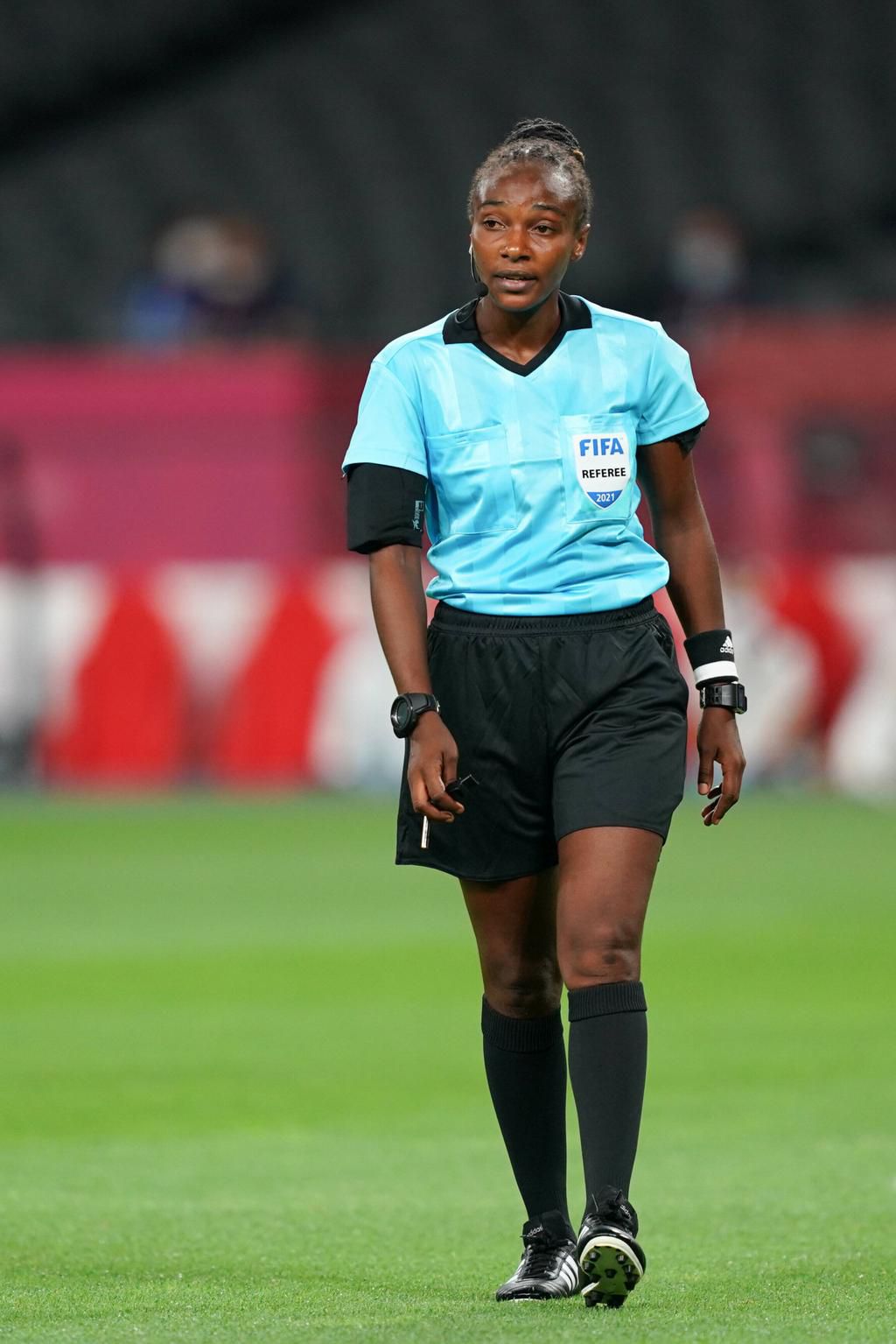 Rwandan referee Salima Mukensengana