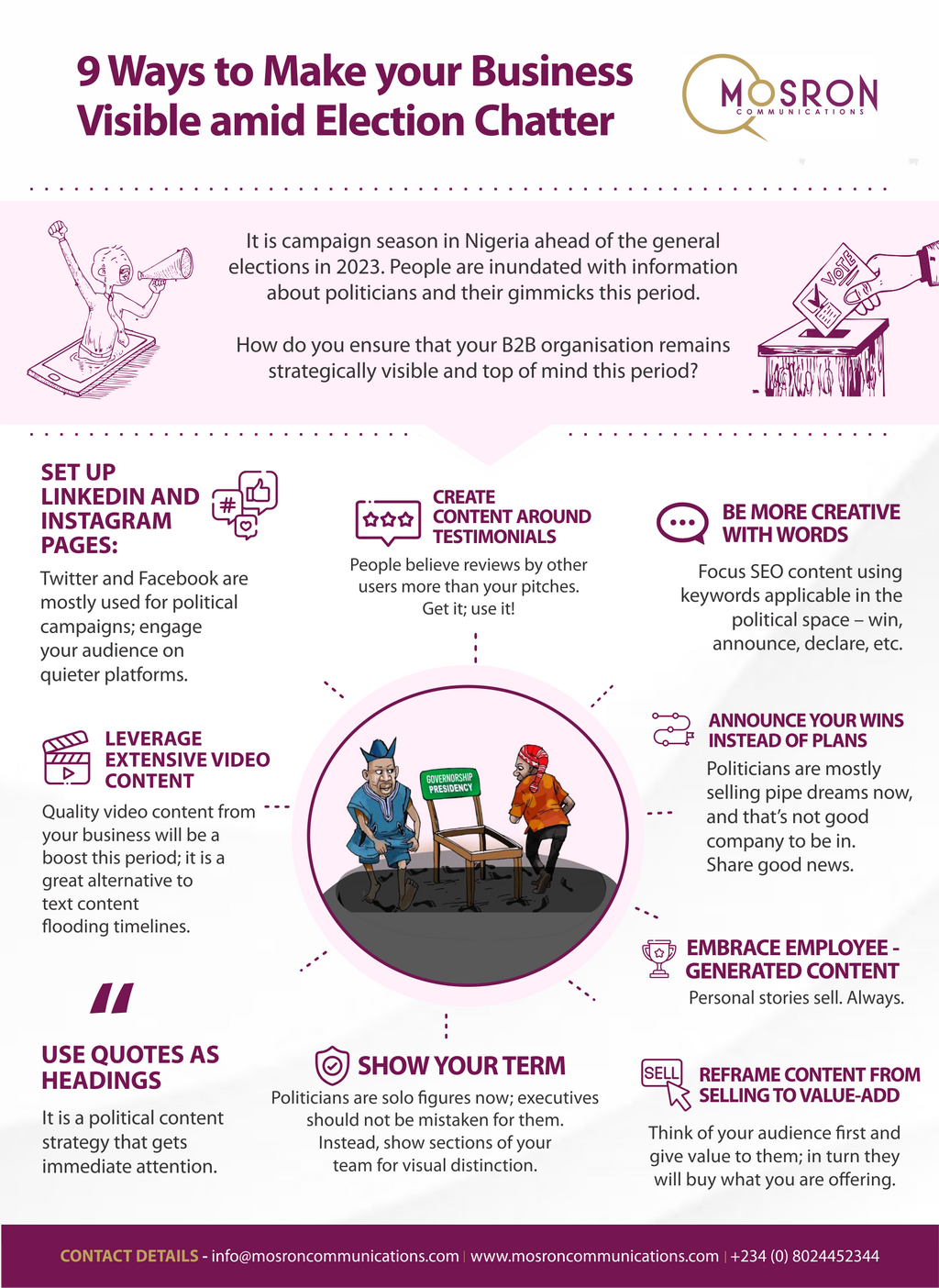 9 communication tips to make your business visible amid election chatter