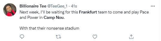 Reactions as Barcelona play out 1-1 draw with Eintracht Frankfurt in Europa League