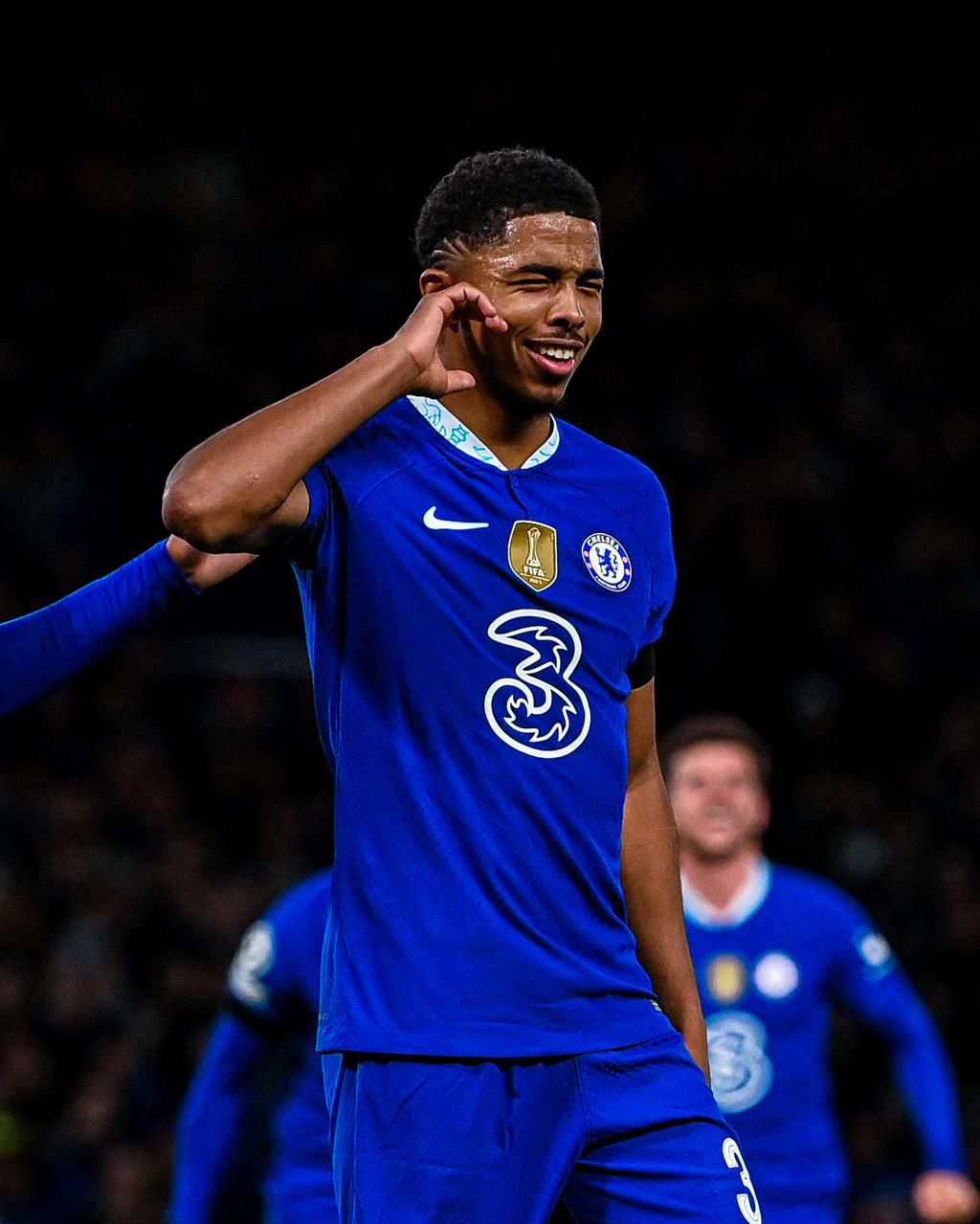 Wesley Fofana opned the scoring for Chelsea in the first half against AC Milan in the Champions League