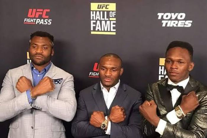 Ngannou has become the UFC's third African champion, with Kamaru Usman and Israel Adesanya the welterweight and middleweight champions, respectively